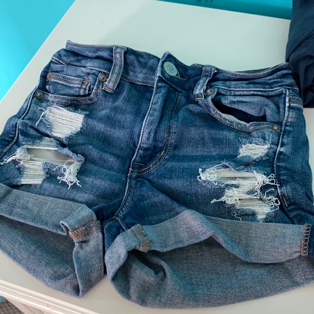 american eagle denim shorts